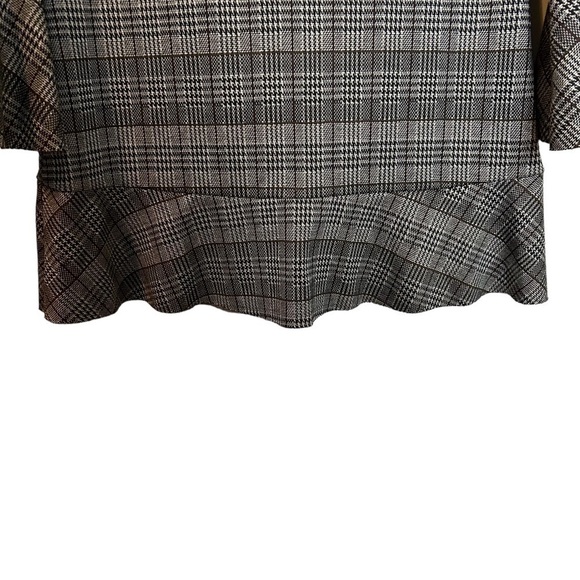 Michael Stars Glen Plaid Dress w/ Flouncy Drop Waist & Bell Sleeves Sz. XS - Picture 5 of 13